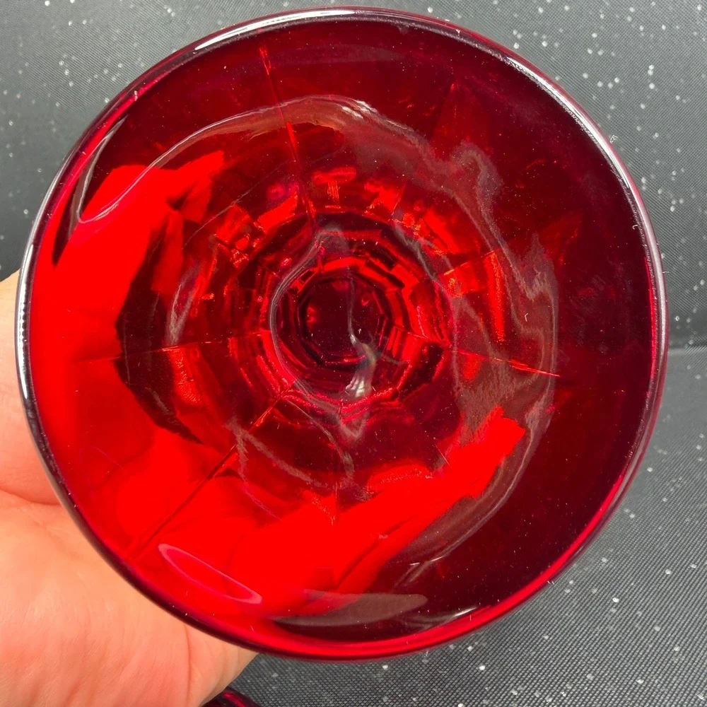 Viking Glass Ruby Red 40th Anniversary Candy Dish with Lid Doves Vintage 9 inch
